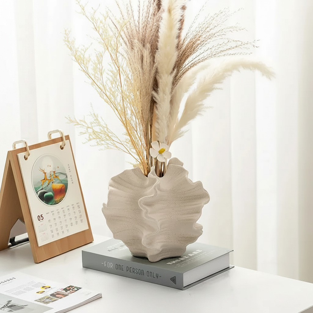 Petal Waves Porcelain Vase lifestyle shot